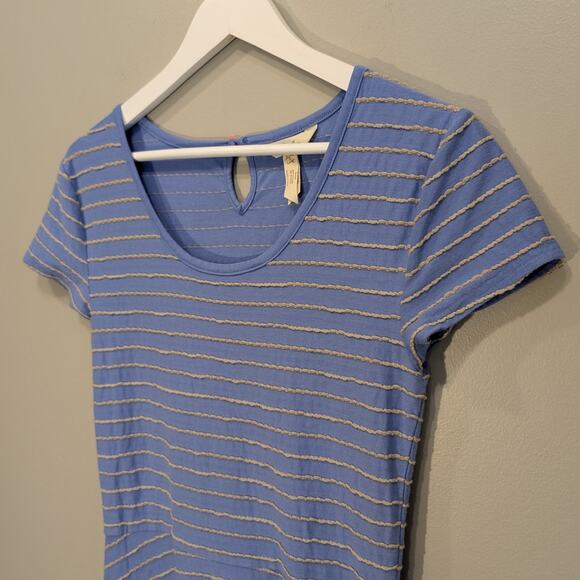 Matilda Jane Dress Exploration Knee Length Blue Stripe Coastal Chic - Size S - Picture 3 of 6